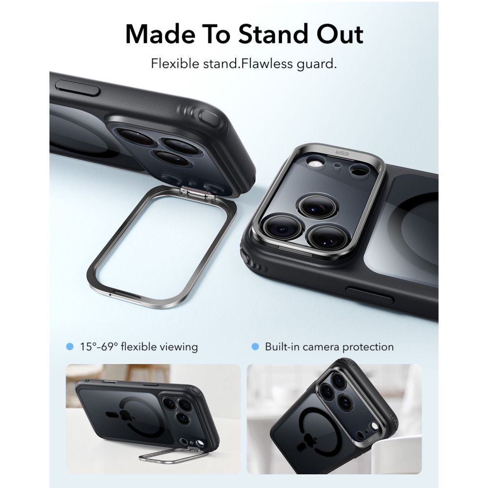 Esr Classic Hybrid Støtte Magsafe Iphone 17 Pro Max / 18 Pro Max Klar/Sort