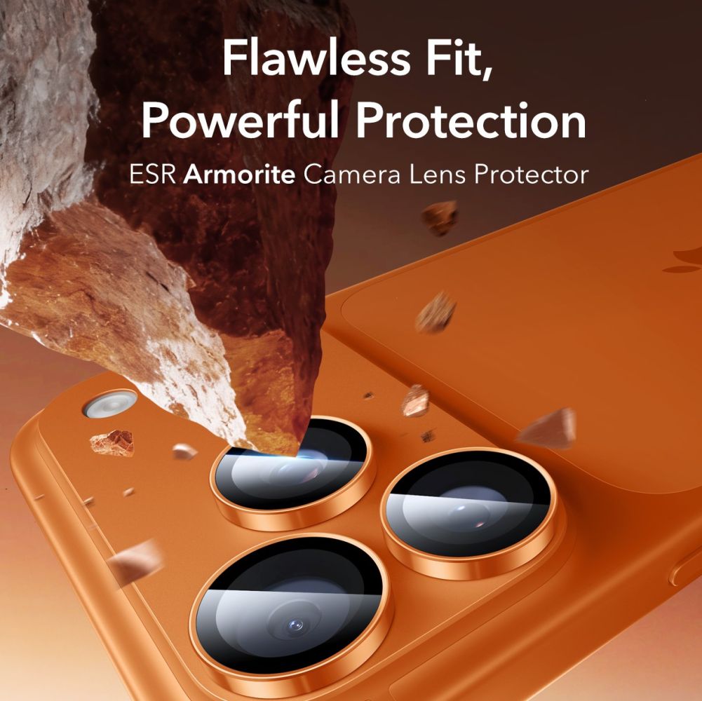 Kamera Beskyttelse Na Aparat Esr Armorite Camera Protector Iphone 14 Pro / Max / 15 Pro / Max / 16 Pro / Max / 17 Pro / Max Orange