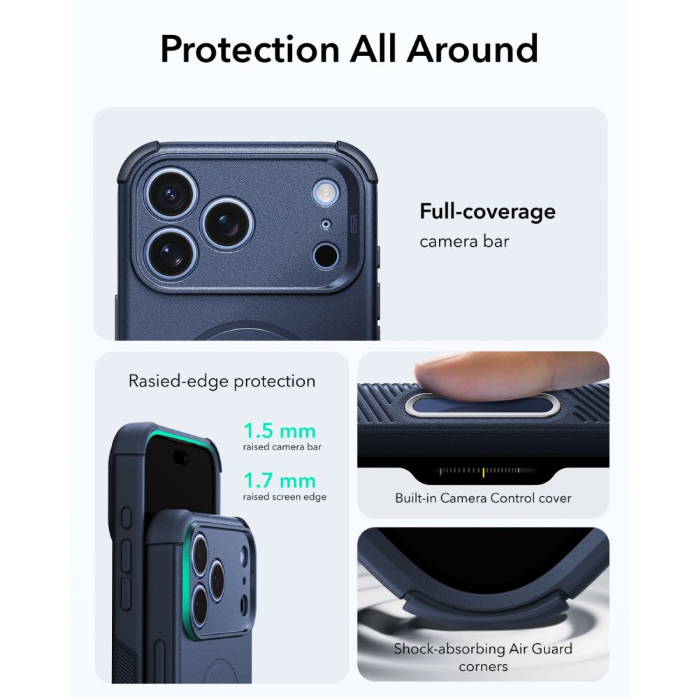 Esr Cyber Tough Magsafe Iphone 17 Pro Max / 18 Pro Max Blå