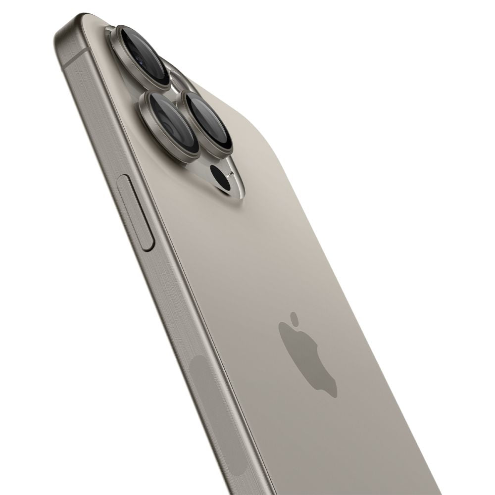 Kamera Beskyttelse Spigen Optik Pro Glas.Tr ”Ez Fit” Camera Protector 2 Pack Iphone 14 Pro / Max / 15 Pro / Max / 16 Pro / Max / 17 Pro / Max Natural Titanium