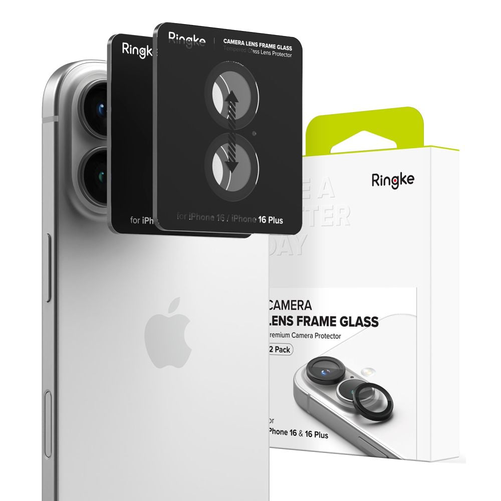 Kamera Beskyttelse Ringke Camera Frame Protector 2 Pack Iphone 16 / 16 Plus Sort