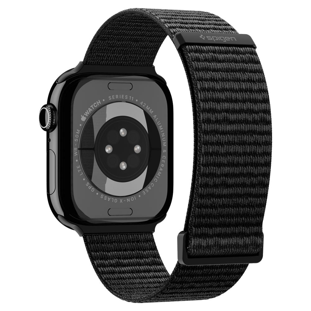 Spigen Wbf01 Remmen Til Apple Watch 8 / 9 / 10 / 11 / 12 / Se / Ultra (44 / 45 / 46 / 49 Mm) Sort