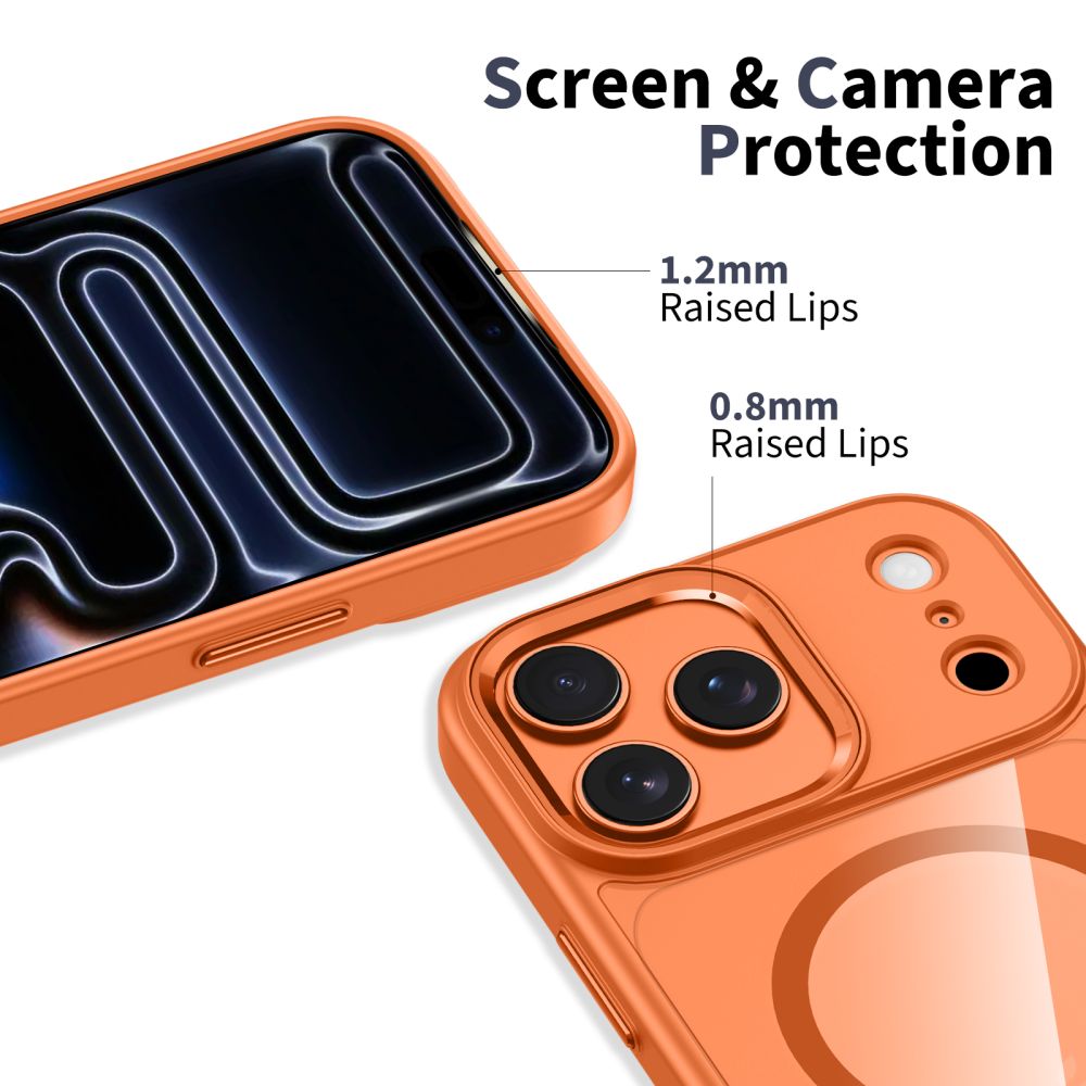 Tech Protect Magmat Magsafe Iphone 17 Pro Cosmic Orange/Klar