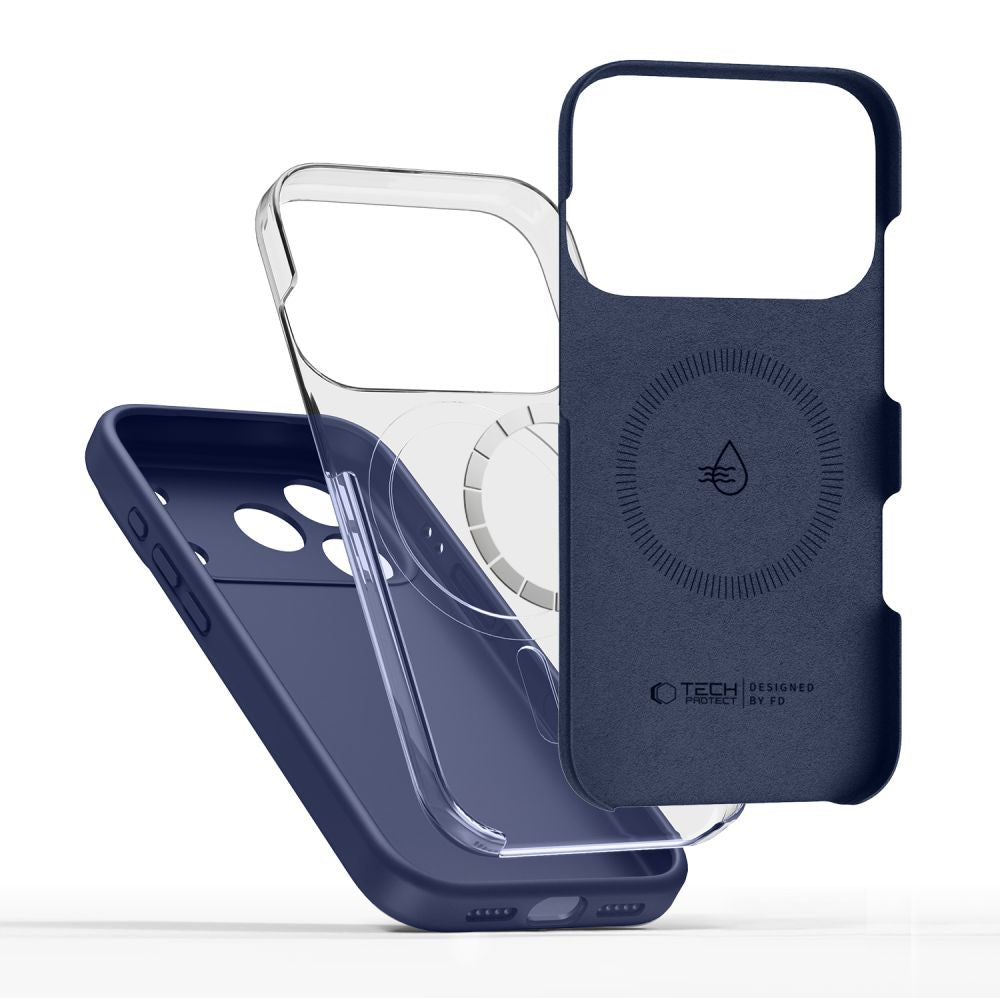 Tech Protect Silikone Magsafe Iphone 17 Pro Dybblå