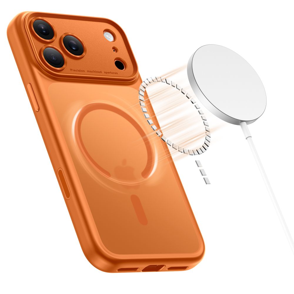 Tech Protect Magpeak Magsafe Cc Iphone 17 Pro Max Matte Cosmic Orange