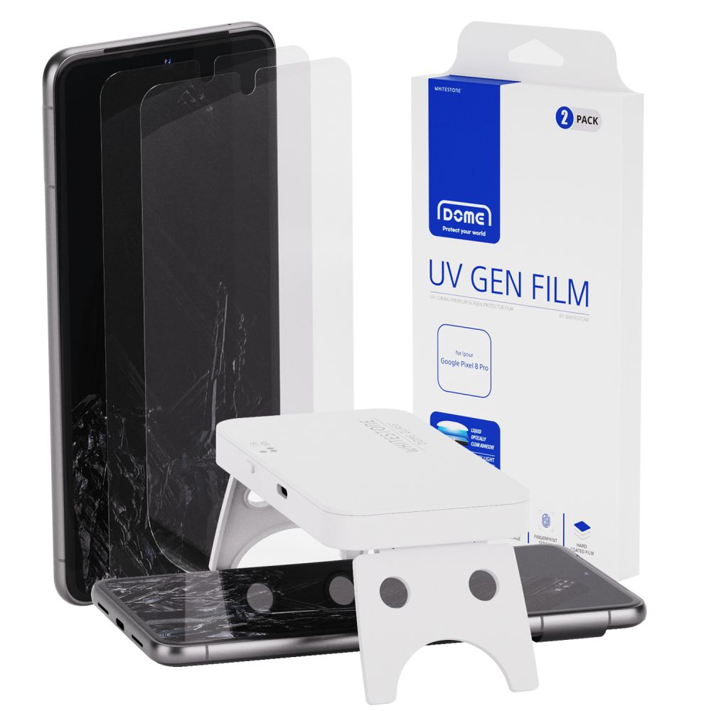 Beskyttelsesfolie Whitestone Dome Uv Gen Film 2 Pak Google Pixel 8 Pro Clear