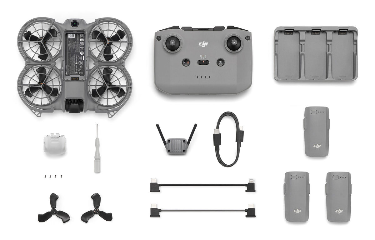 DJI Neo 2 Fly More Combo 4 rotorer Quadrokopter 12 MP 2688 x 1512 pixel 1606 mAh Sort, Grå