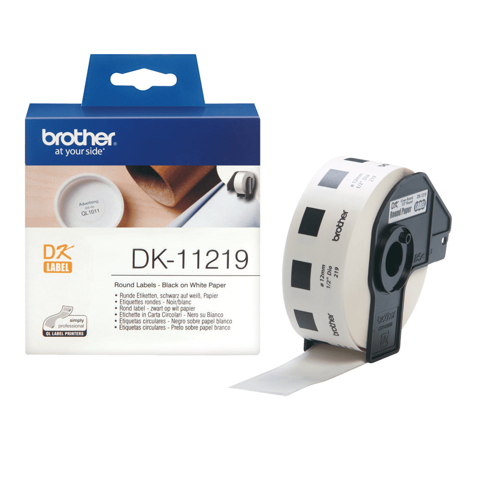 Brother DK-11219 print etiket Hvid