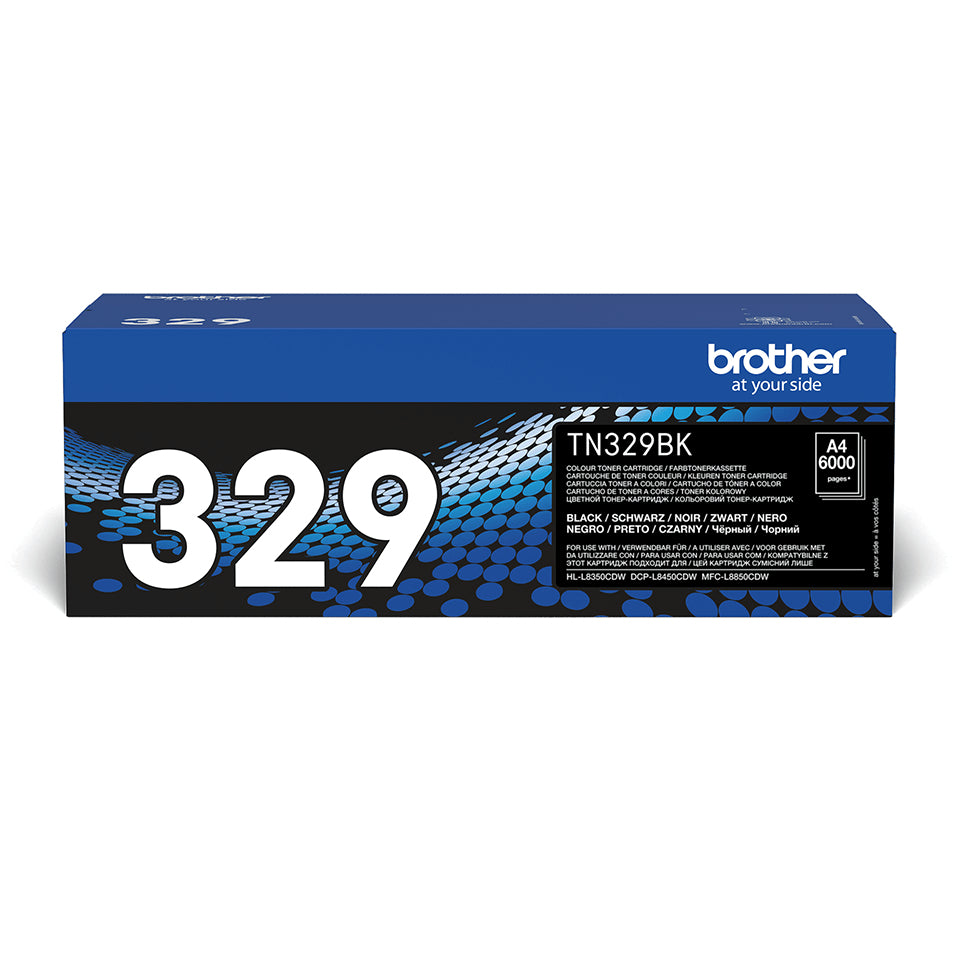 Brother TN-329BK tonerpatron 1 stk Original Sort