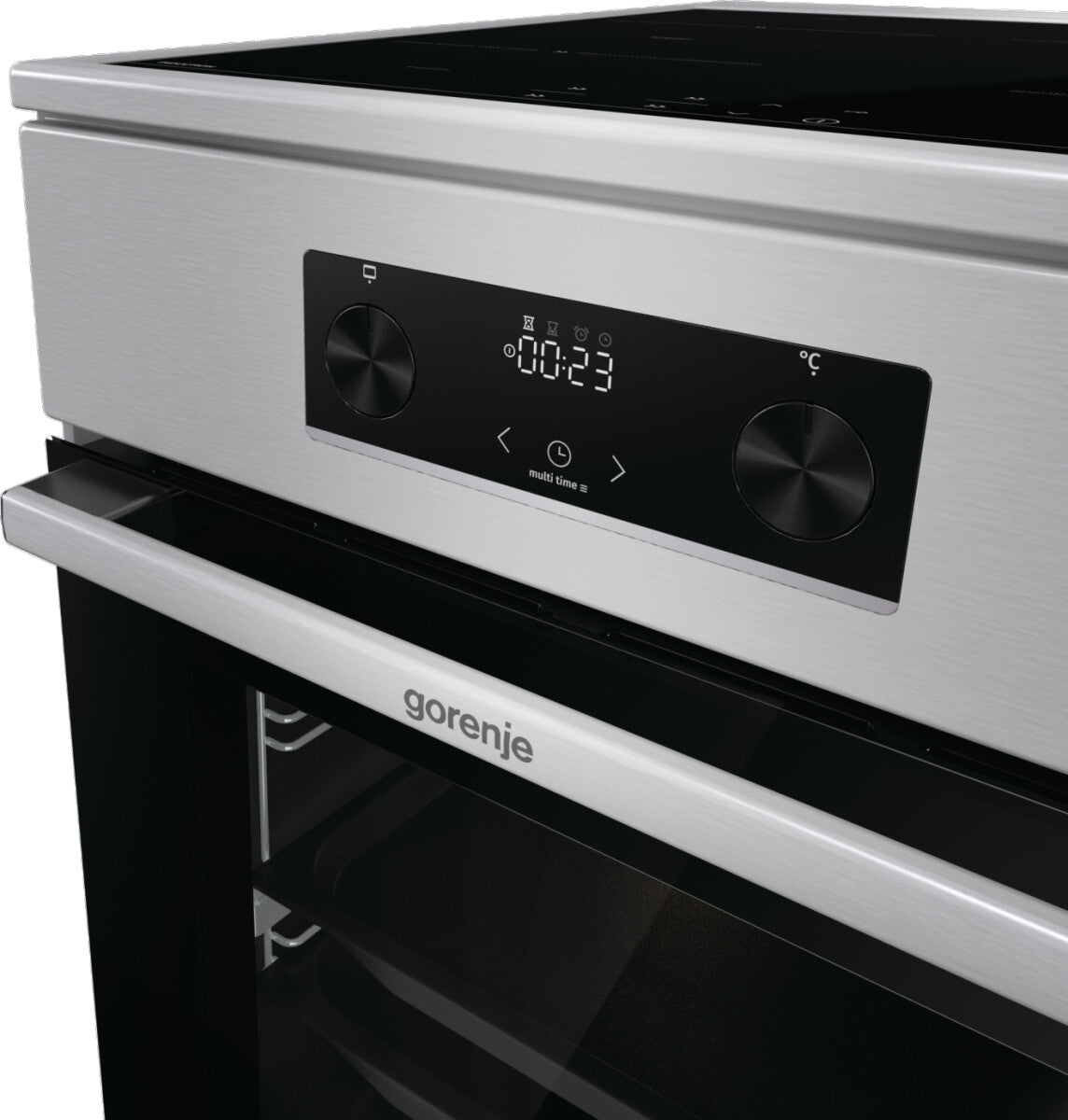 Gorenje 740742 komfur og ovn Fritstående komfur Elektrisk Zone induktionskogeplade Rustfrit stål