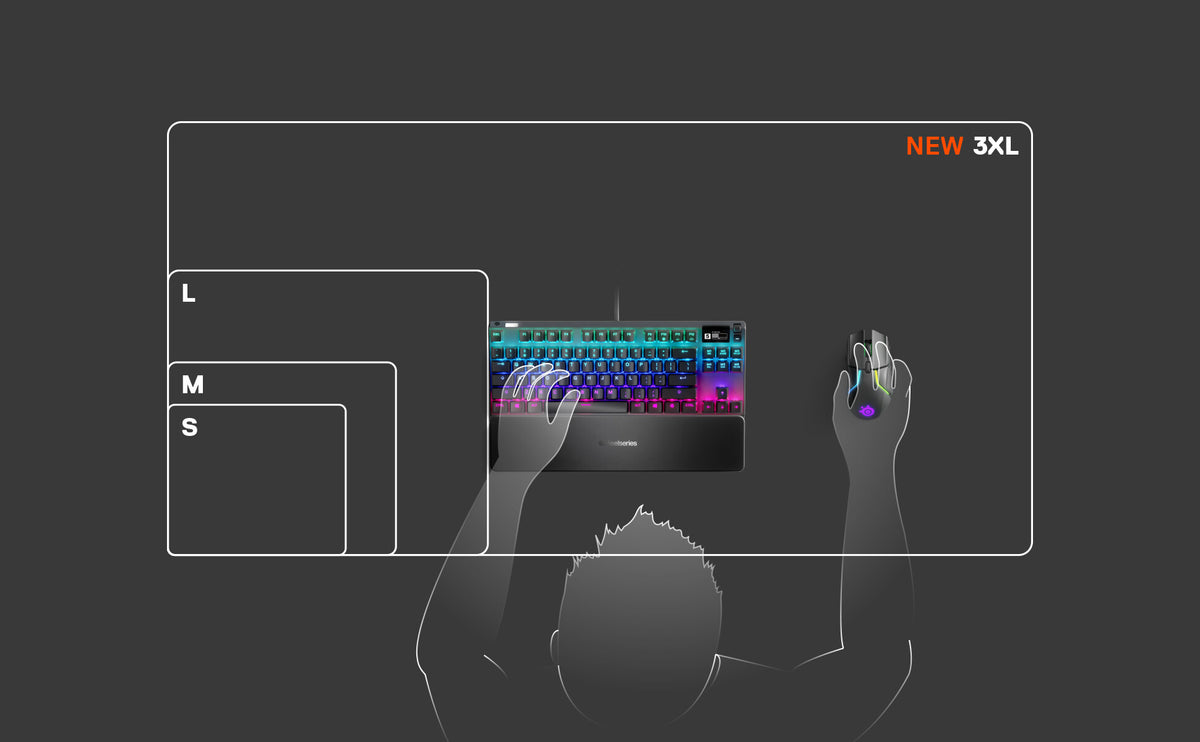 Steelseries QcK 3XL Gaming musemåtte Sort