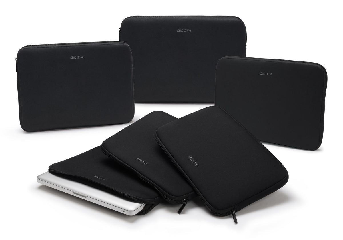 DICOTA PERFECT Hylster til notebook 12.5 Neopren 100 % genbrugt stof Sort