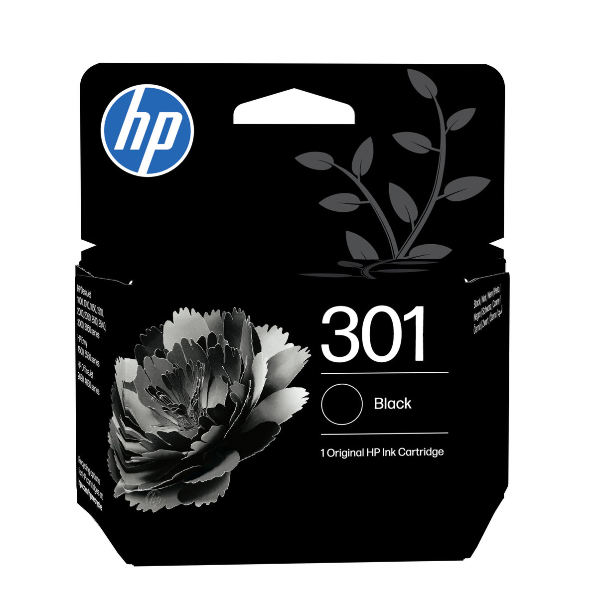 HP Original 301-blækpatron, sort