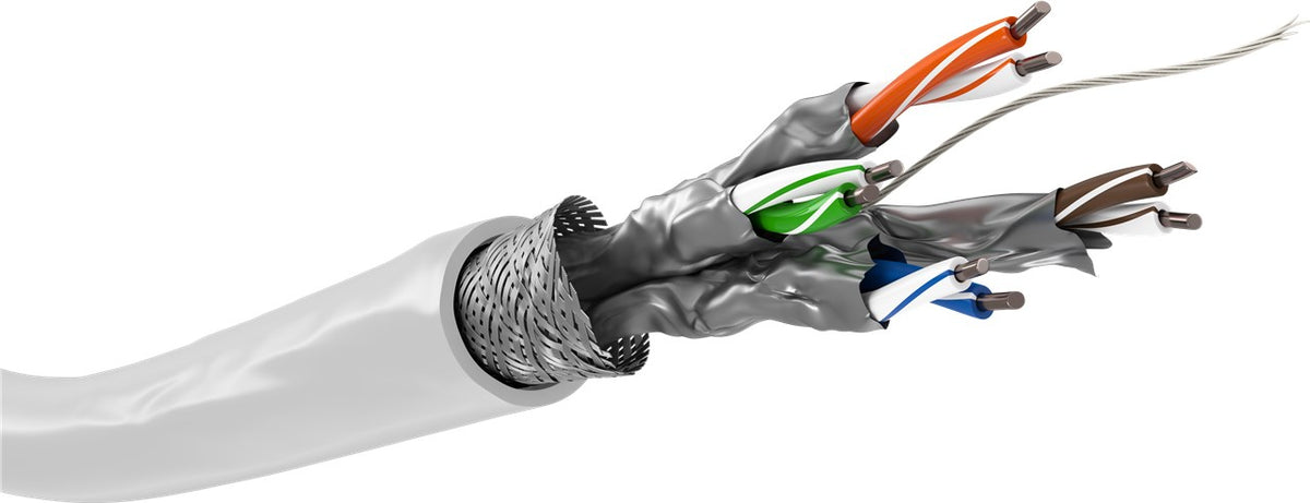 goobay CAT 6 SFTP, PiMF 100m Bulkkabel Hvid