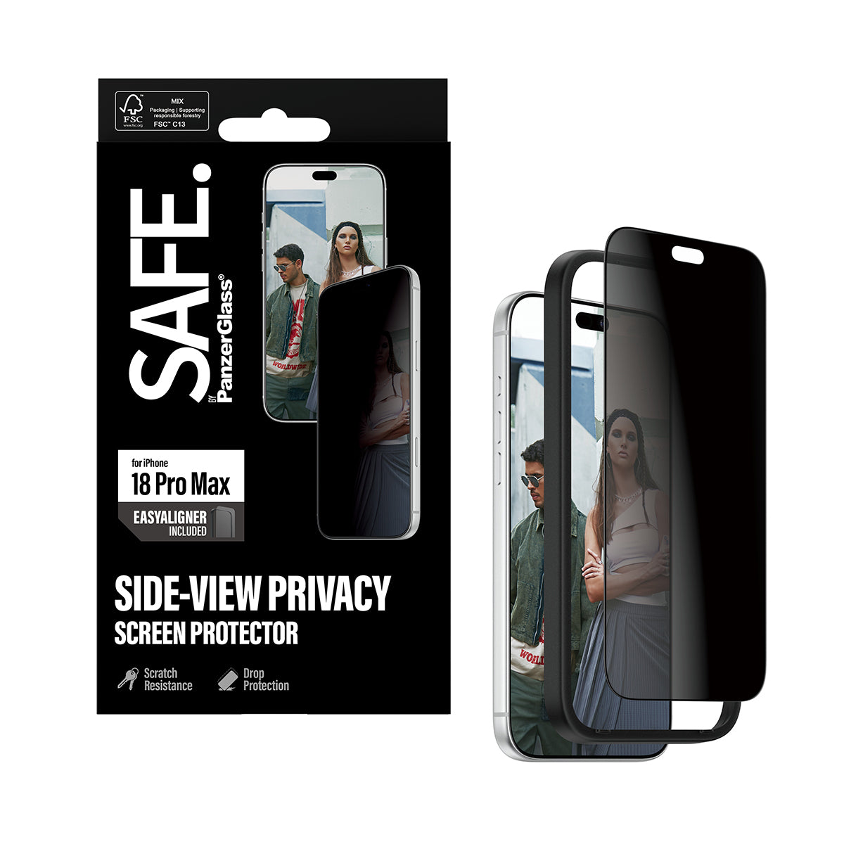 SAFE. by PanzerGlass Side-View Privacy Skærmbeskytter til iPhone 18 Pro Max