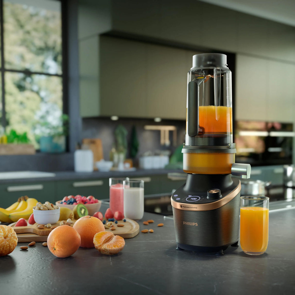 Philips Flip&Juice™ Blender HR3770/10 Højhastighedsblender med råsaftscentrifuge