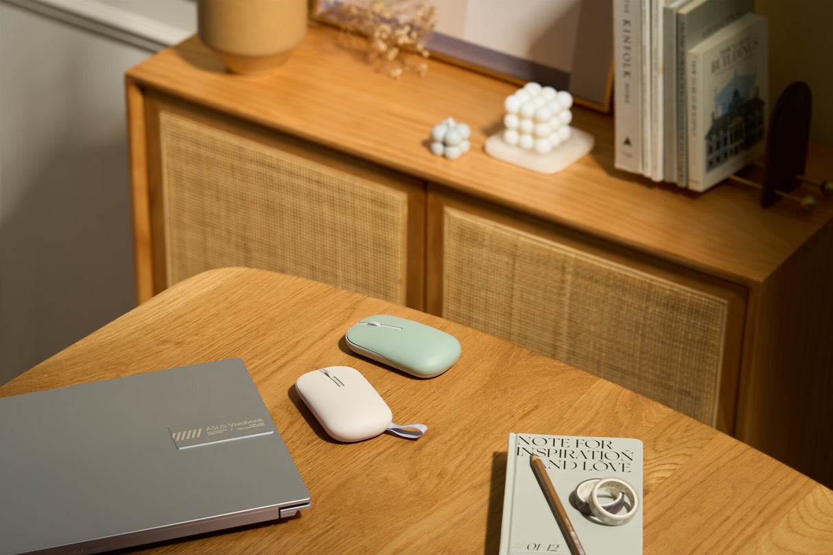 ASUS Marshmallow Mouse MD100 mus Kontor Ambidextrous RF trådløs + Bluetooth Optisk 1600 dpi