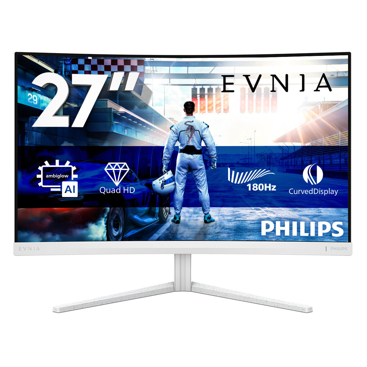Philips Evnia 5000 27M2C5501/00 computerskærm 68,6 cm (27") 2560 x 1440 pixel Quad HD LCD Hvid