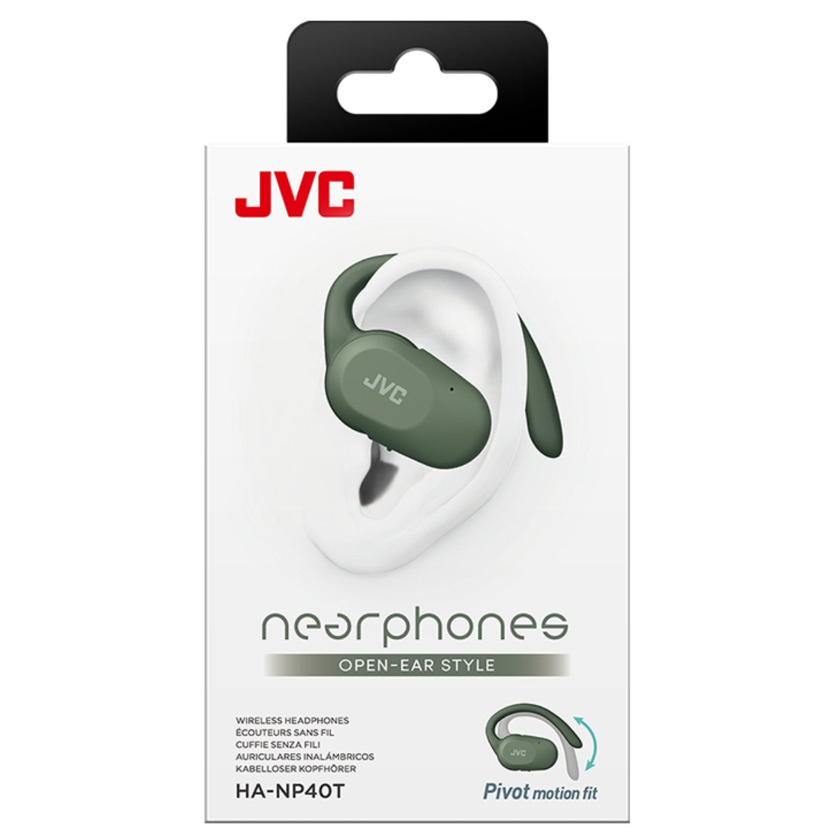JVC HA-NP40T Nearphone Open Ear Headphone - grøn