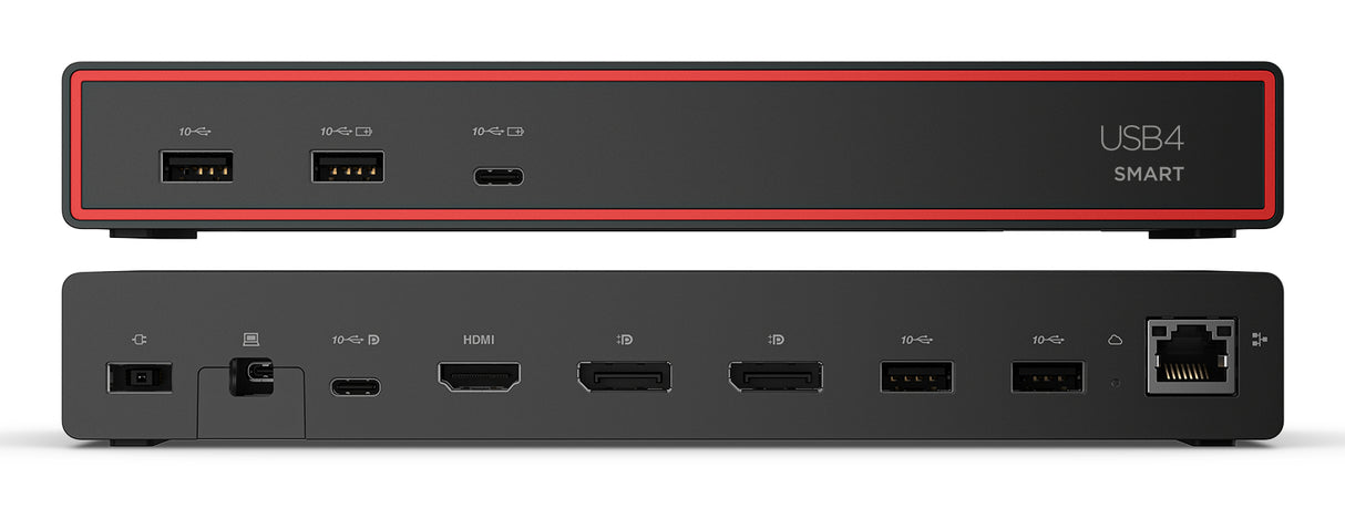 Lenovo ThinkPad USB4 Smart Dock 5500 with 135W Adapter Ledningsført Sort