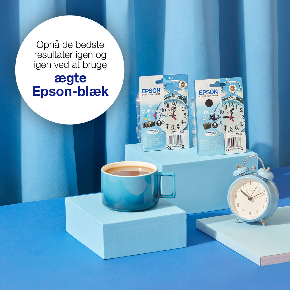 Epson Alarm clock Singlepack Cyan 27XL DURABrite Ultra Ink