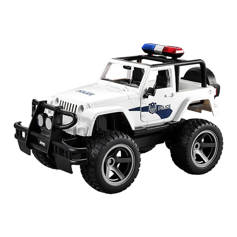 Fjernstyret bil 1:12 Double Eagle (hvid) Jeep (Police) E550-003