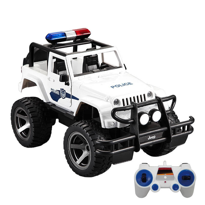 Fjernstyret bil 1:12 Double Eagle (hvid) Jeep (Police) E550-003
