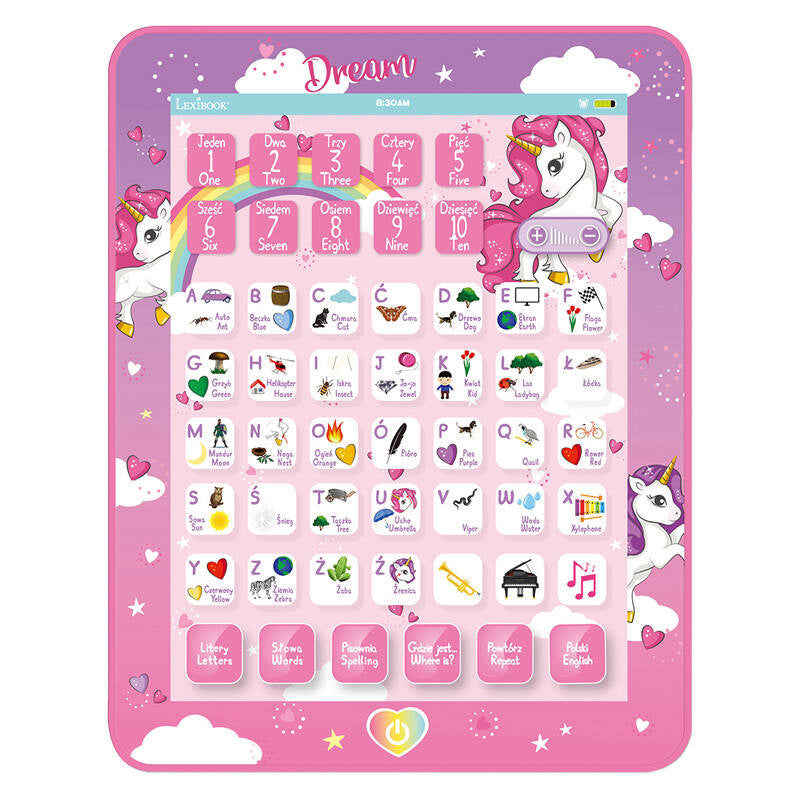 Unicorn tosproget talende p-tablet