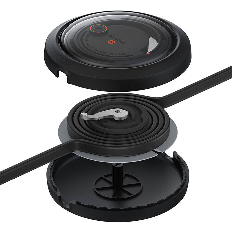 Hurtig opladningskabel 3in1 Baseus Free2Draw, USB til mikro USB+USB-C+Lightning, 3,5 A, 1,1 m (sort)