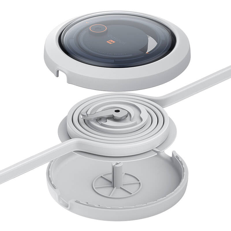 Hurtig opladningskabel 3in1 Baseus Free2Draw, USB til mikro USB+USB-C+Lightning, 3,5 A, 1,1 m (hvid)