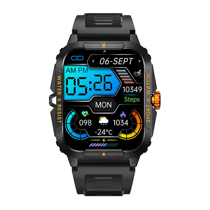 Colmi P76 smartwatch (sort og orange)