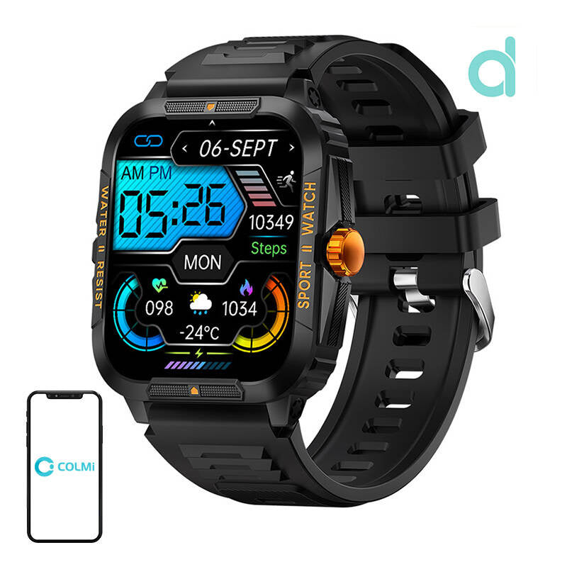 Colmi P76 smartwatch (sort og orange)