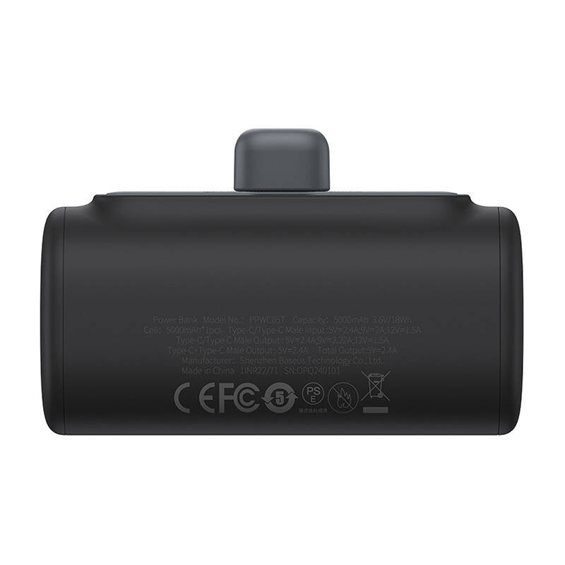Powerbank Baseus Compact 5000mAh, 20W, USB-C (sort)
