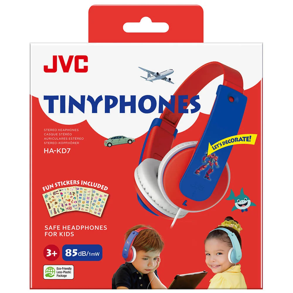 JVC Hovedtelefon On-Ear Barn KD7 85dB Rød