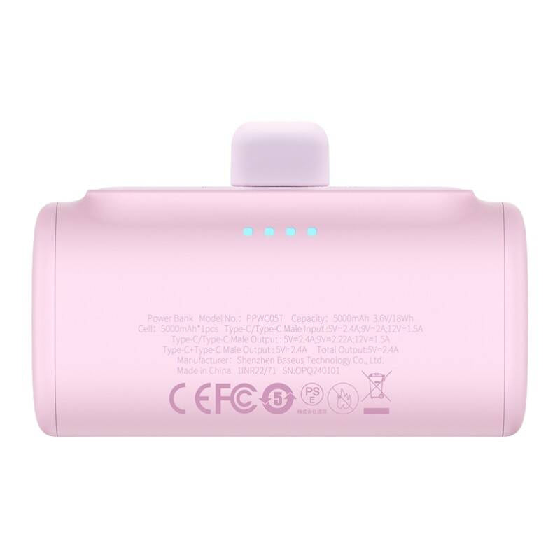 Powerbank Baseus Compact USB-C 5000mAh, 20W (rosa)