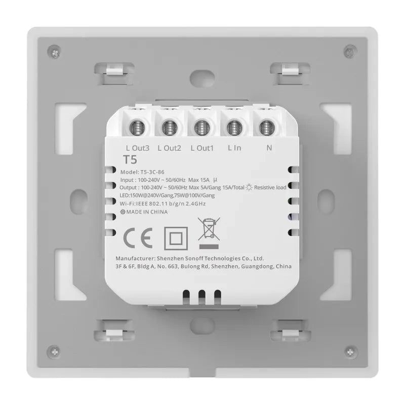 Smart WiFi Touch Wall Switch Sonoff TX T5 4C (4-kanal)