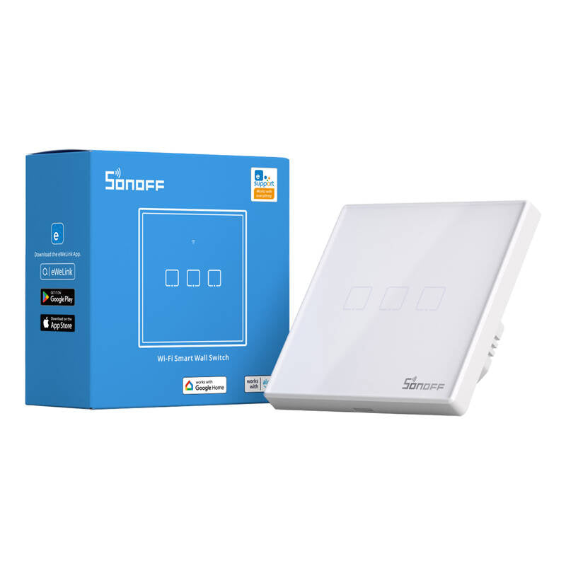 Smart Switch WiFi + RF 433 Sonoff T2 EU TX (3-kanal) opdateret