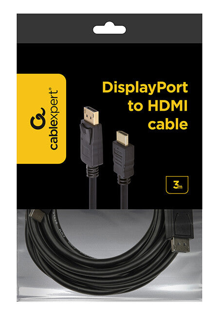 Gembird DisplayPort - HDMI, 3m HDMI Type A (Standard) Sort