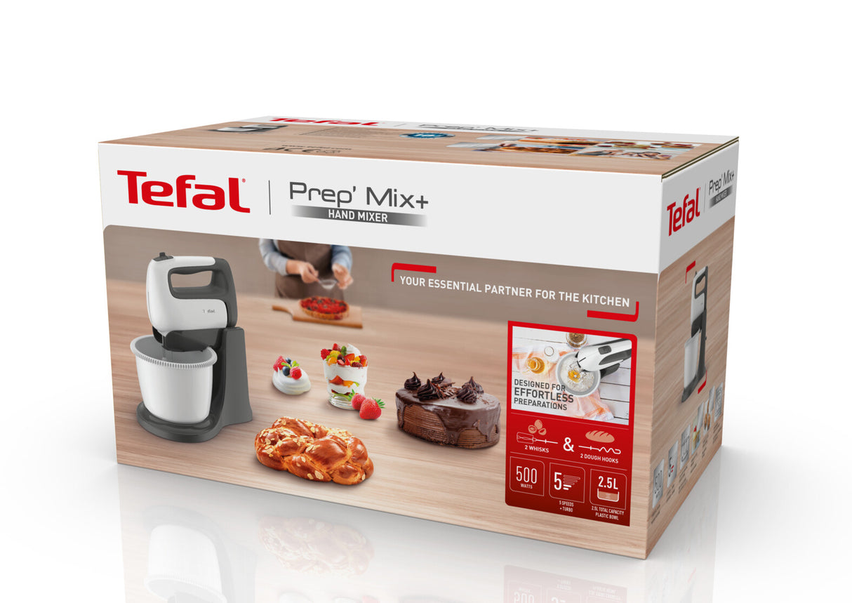 Tefal Prep'Mix+ HT4641 Bordmixer 500 W Grå, Hvid