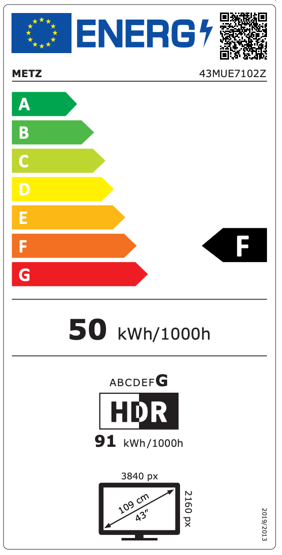 Metz 43MUF7000Z LED 43" Google TV
