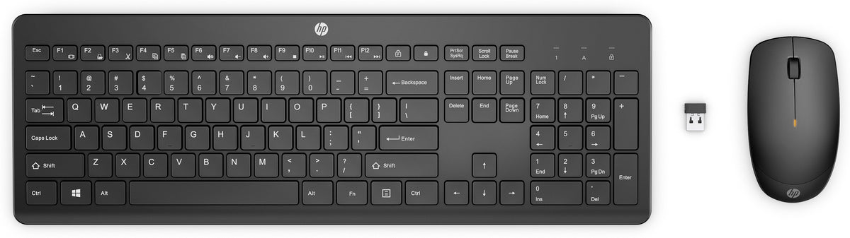 HP 235 Sæt med mus og tastatur Pressestempel Trådløs Pan Nordic