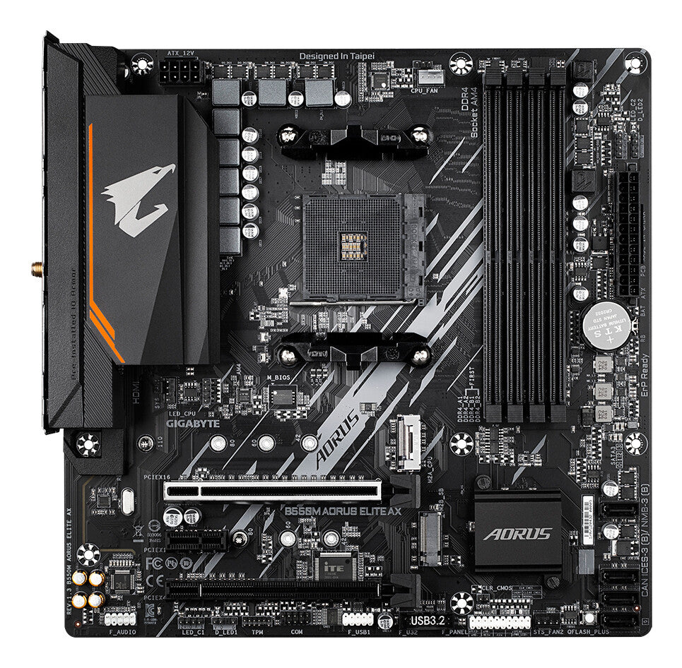 GIGABYTE B550M AORUS ELITE AX bundkort AMD B550 Stik AM4 micro ATX