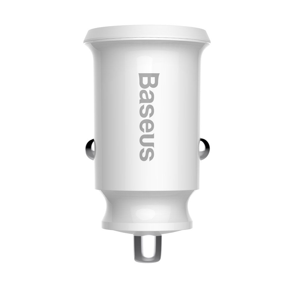 Baseus Grain Car Charger CCALL-ML02 mini oplader 2x USB-A 3.1A - hvid