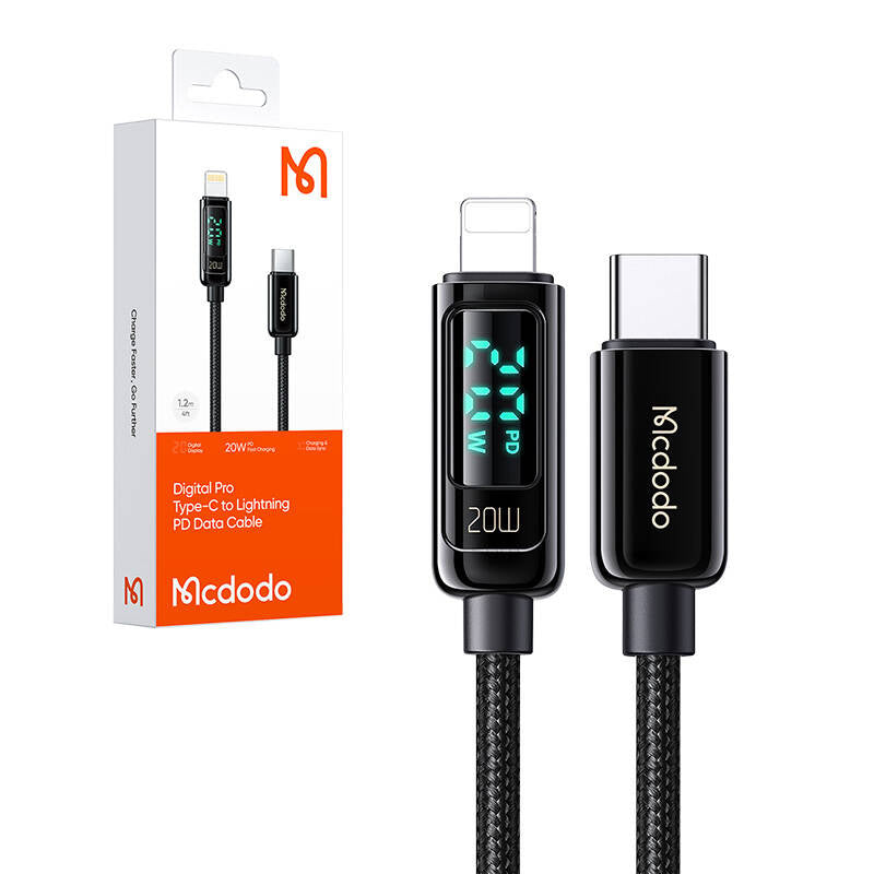 Mcdodo CA-8810 USB-C til Lightning-kabel, 36W, 1,2 m (sort)