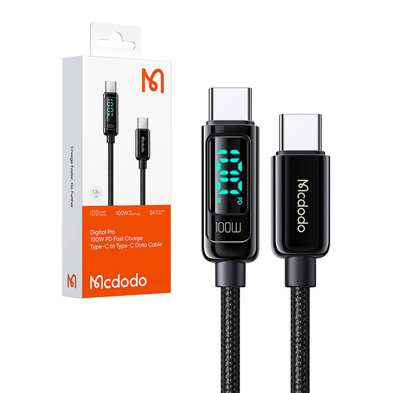 Mcdodo CA-8820 100W USB-C til USB-C kabel, 1,2 m (sort)