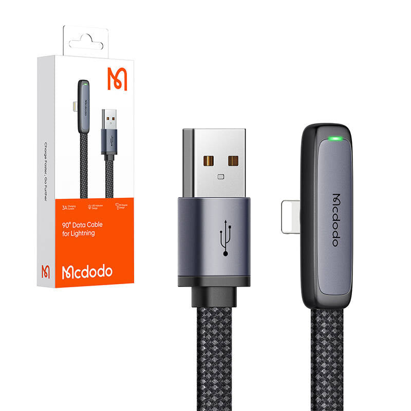 Mcdodo CA-2791 USB til lynvinkelkabel, 1,8 m (sort)