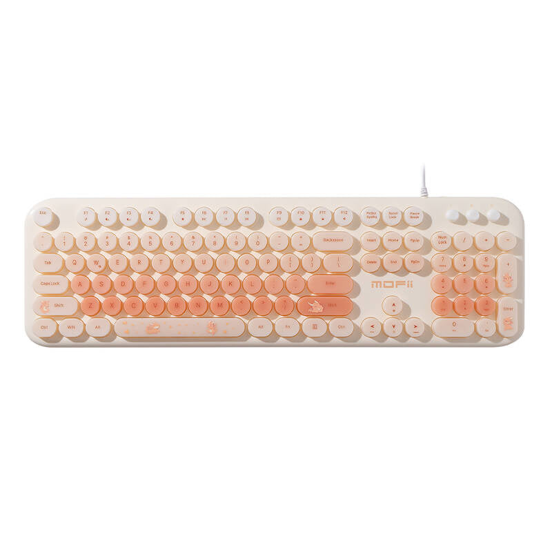MOFII-kablet tastatur med baggrundsbelysning Love Me (beige)