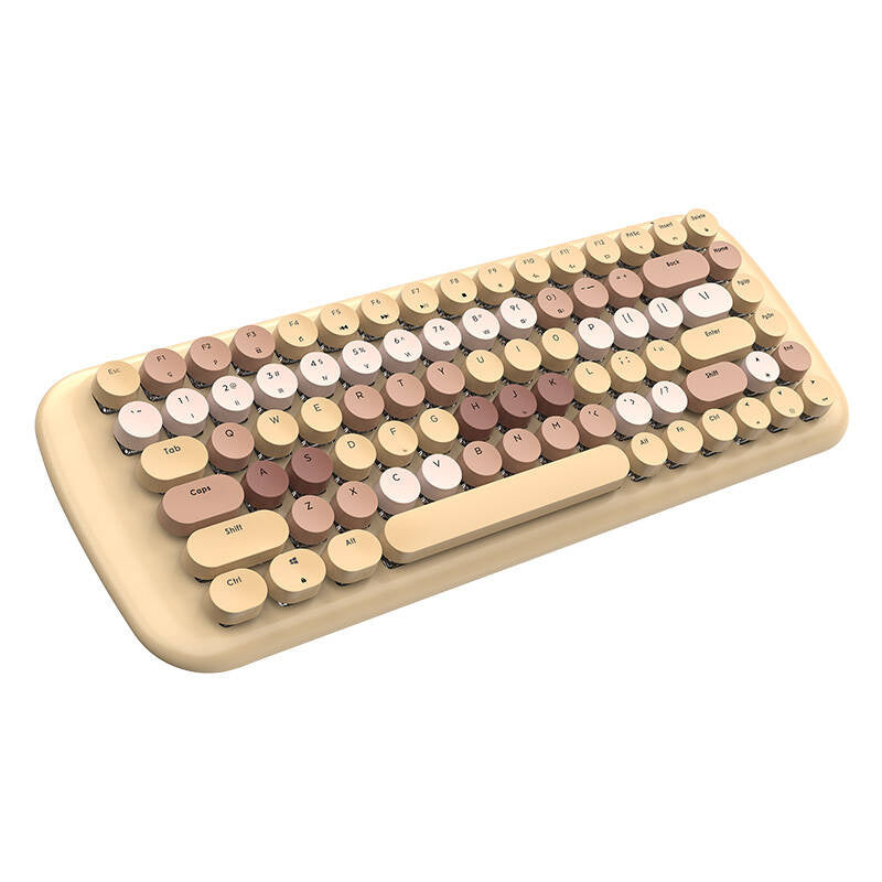 MOFII trådløst mekanisk tastatur med Bluetooth ROMI 2.4G (brun)