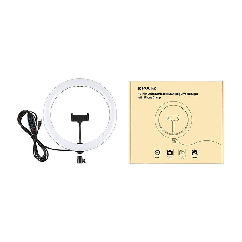 Ring lys med telefon holder PULUZ