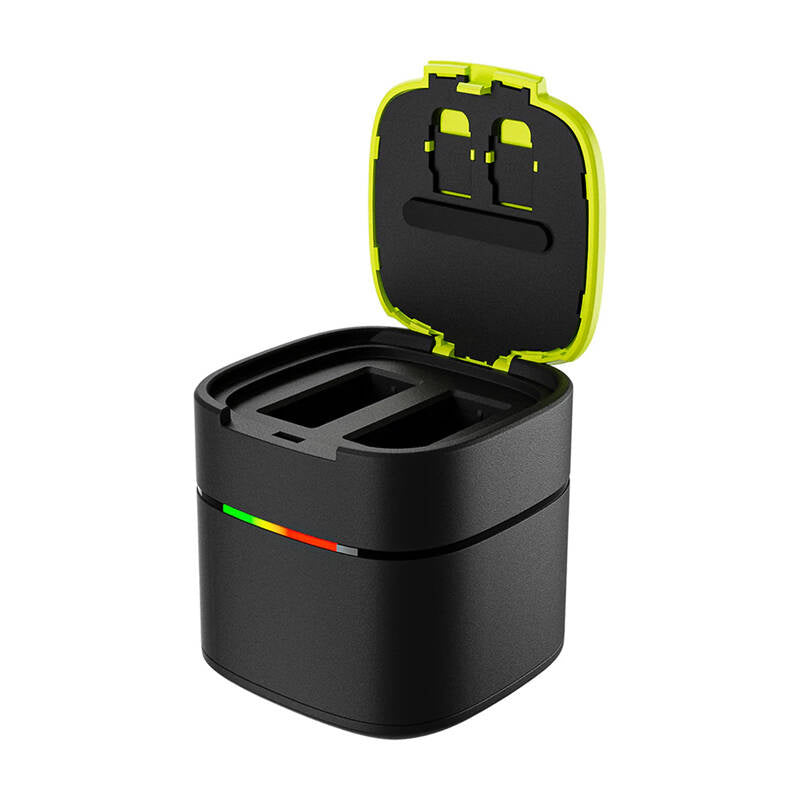 TELESIN Box dobbeltkanals oplader til GoPro Hero 12/ 11 / 10 / 9 (hurtig opladning)